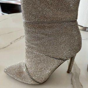 Steve Madden Winona Rhinestone Ankle Boots- 7.5 Perfect New Years Eve Shoes!